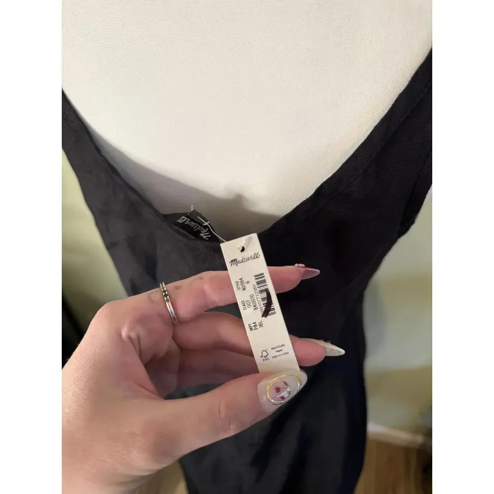 NWT! Madewell Scoopneck Sleeveless Midi Dress in 100% Linen Size 6 - Picture 9 of 9